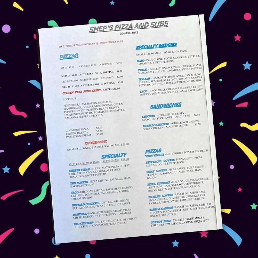 Shep's Pizza & Subs Menu image 3